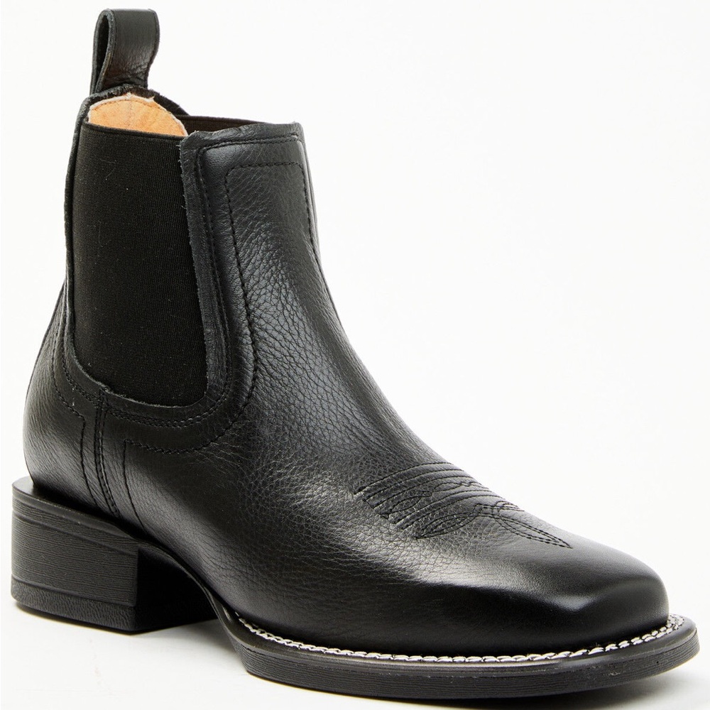 Black Leather Chelsea Boots